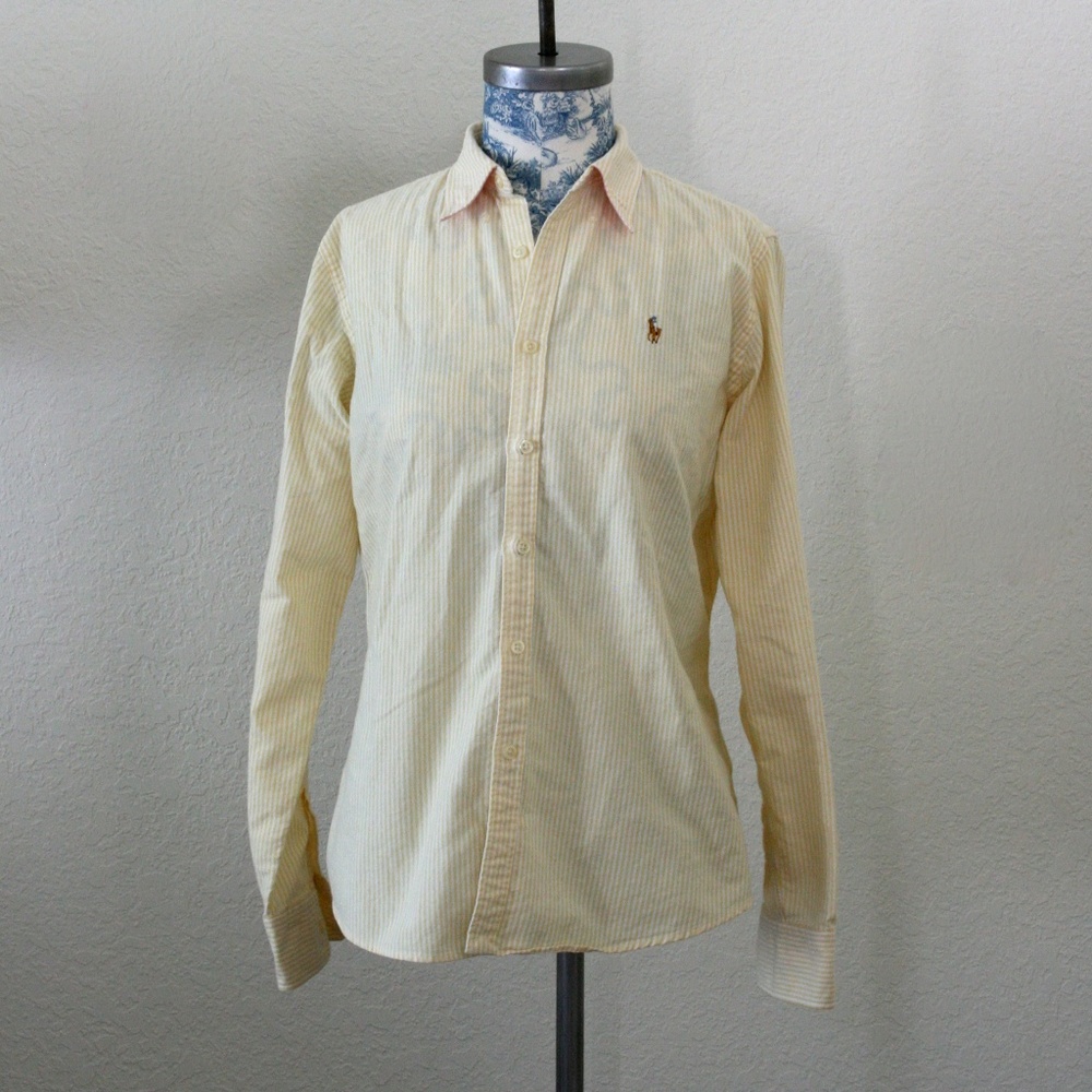 Ralp Lauren Yellow Striped Button Down